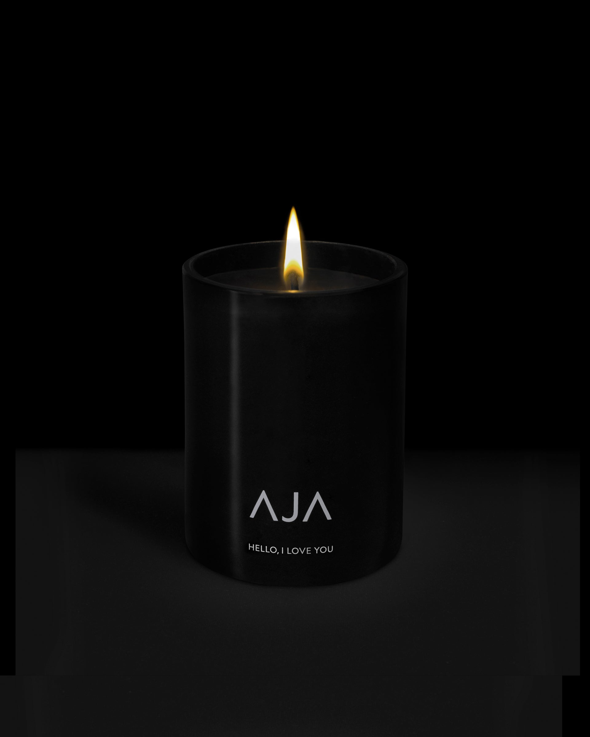 Anja Candle, Black, Parafin